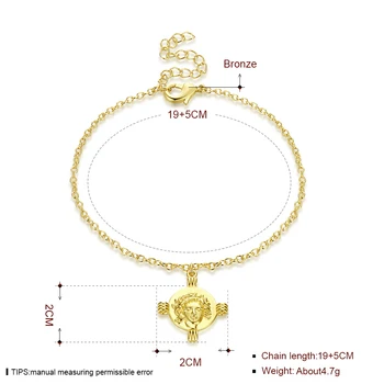 INALIS Kolo Zlatá Farba Kúzlo Náramky Klasického Sochárstva Medený Náramok Pre Ženy Zapojenie Prom Módne Šperky Hot Predaj