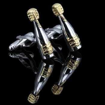 Memolissa 3 Páry Vintage Šampanské manžetové gombíky s Zlata Vysokej Kvality, manžetové gombíky, Bouton De Manchette Mužov Šperky