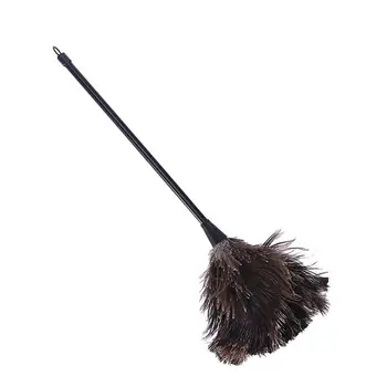LUOEM Feather Duster Kožušiny Kefa na Prach Cleaning Tool Plastová Rukoväť domáci Prach Cleaning Tool Domov Čistiť Kefou