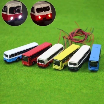 N-tier model vlaku, Led svetlo, autobus 1:15 0 zliatiny s Led model hračka autobus dizajn