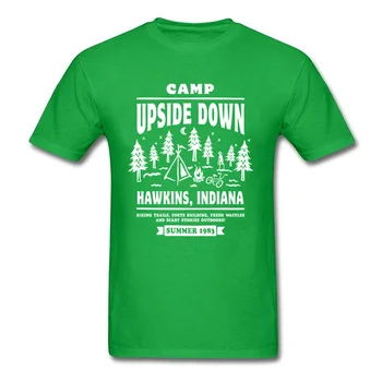Hore nohami Zvláštnejšie Veci T-shirt Mužov Letné Tričko 1983 Hawkins Indiana Tričko Podivné Lesa Top Tee Oblečenie