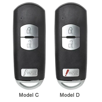 KEYECU pre Mazda 3 6 CX-3 CX-5 Nahradenie 2/ 3/ 2+1/ 4 Tlačidlo Smart Remote Kľúča Vozidla púzdro Fob Červená Držať s Uncut Čepeľ