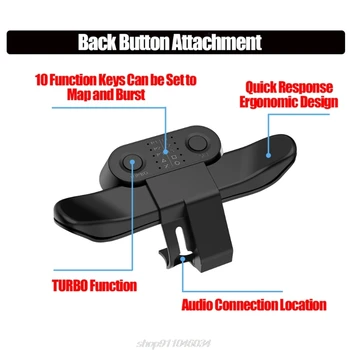 Rozšírené Gamepad Tlačidlo Späť Upevnenie Ovládača Zadné Tlačidlo S Turbo Kľúč Adaptér Pre PS4 Herný ovládač N26 20 Dropshipping