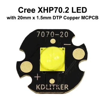 Vysoký Výkon Cree XHP70.2 Biela / Neutrálna Biela / Teplá Biela LED Žiarič s KDLITKER DTP Medi MCPCB (1 ks)