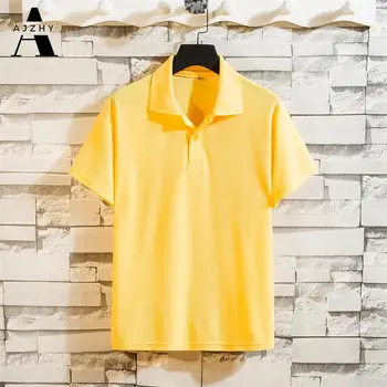 Pánske Polo Tričko Značky Oblečenia 2019 Krátkym Rukávom Letné Tričko Muž Čierne Bavlnené Športové Golf Poloshirt Mužov Plus Veľkosť Polokošele