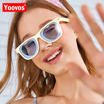 Yoovos Retro Slnečné Okuliare Ženy Námestie Okuliare Pre Ženy/Mužov 2021 Luxusné Značky Okuliare Ženy, Srdce Zrkadlo Gafas De Sol Mujer