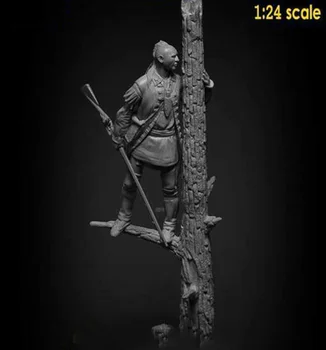 1/24 75mm staroveký bojovník stojan s stromovej Živice obrázok Modelu súpravy Miniatúrne gk Unassembly Nevyfarbené