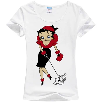 Betty boop t-shirt Letné módy ženy-krátke rukávy T-shirt Vsuprem tee tričko ženy