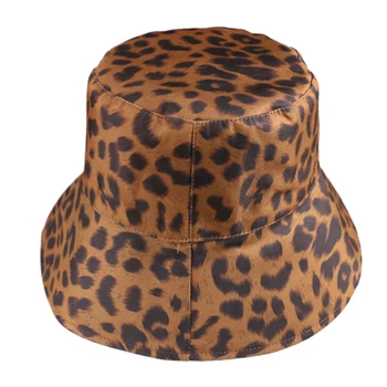FOXMOTHER Módne Leopard Vedierko Hat Vonkajšie Slnko Klobúk Cestovné Bežné Hrniec Vedierko Hat Letné Čiapky Pre Ženy Chapeau Femme