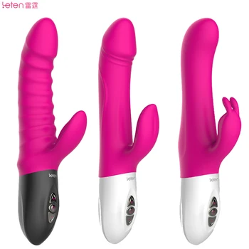 Leten Králik Stimulátor Klitorisu Sex Stroj Vibrátor Nabíjateľná Kúrenie Masér Orgazmus Mastrubator Dospelých Sextoys pre Ženy