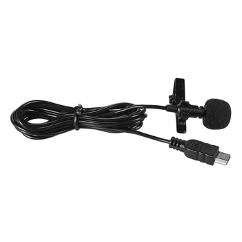 Nové Profesionálne 150 cm Mini Omni-Smerový Stereo Mikrofón USB Mikrofón s Golier Klip pre Gopro Hero 3 4 Univerzálny Model
