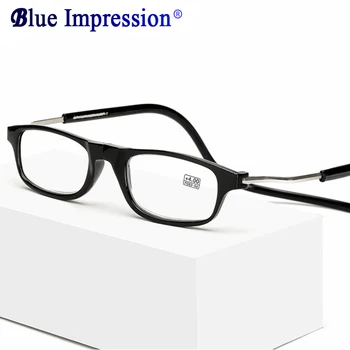 Hot Predaj Krátkozrakého oči Magnet Čítanie okuliare pre Mužov, Ženy presbyopia okuliare môžete zavesiť na krk skladací Magnetický okuliare na Čítanie