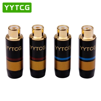 YYTCG Vysokej kvality zlatenie RCA konektor RCA Samica zásuvky 4pcs/veľa