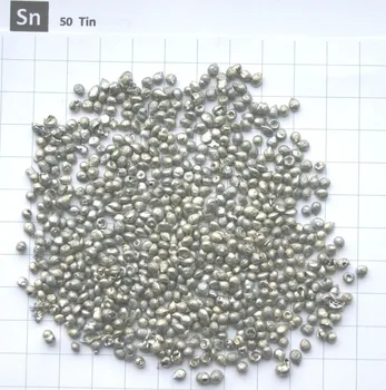 100gram na 99,99% Cínu kovové zábery prvok 50 vzorky