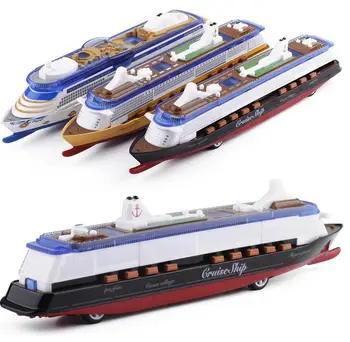 Vysoká simulácia veľké luxusné výletné lode,1: 600 zliatiny vytiahnuť späť loď model,kovové diecasts,hudba flash toy model, doprava zdarma