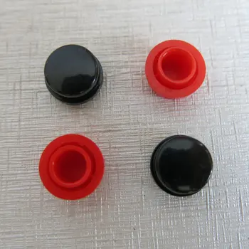 50Pcs/veľa 25x červená 25x čierne tlačidlo krytu spp ID=6.4 mm pre 12x12mm Tlačidlo Hmatové Takt mini Prepínač Ochutnávku schalter