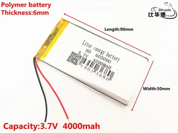 3,7 V 4000mAh 605090 PLIB polymer lithium ion / Li-ion batéria pre GPS, DVD PSP