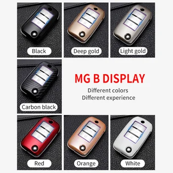 ABS Uhlíkových Vlákien Kľúča Vozidla puzdro Pre Roewe RX5 i5, MAX RX3 2017 Pre MG MG6 ZS HS Smart Remote Tlačidlo Príslušenstvo Držiak Shell Fob