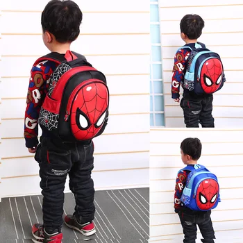 Disney Nových Chlapcov 3-6 ročných 3D Školské Tašky Dieťa Spiderman Knihy taška Deti Ramenní Taška Satchel Batohu Teplé Nepremokavé Batohy
