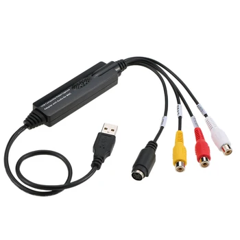USB Audio Video Grabber, Záznamník Zachytiť Karty Adaptéra pre MAC OS 10.4 - 10.12 Videokamera VHS Pásky VCR DVD