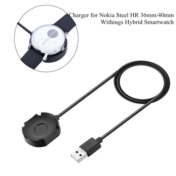USB Nabíjací Kábel Dock pre Nokia Ocele HR 36 mm 40 mm Sledovať 1m Rýchle Nabíjanie Kolísky Základňu pre Nokia Withings Hybrid Smartwatch
