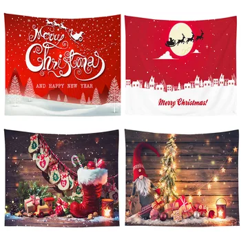 Vianočné Ponožky pre Dary, Gobelín 3D Ozdoby Stene Visí Deka Deti Pad Vianoce Dekor Nový Rok Party Krb Dekorácie