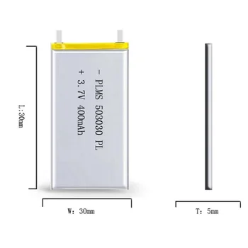 3,7 V 500mAh batérie 503030 Lítium-Polymérová Nabíjateľná Batéria Li Po li ion Pre Mp3 DVD, Fotoaparát, GPS, PSP bluetooth elektroniky