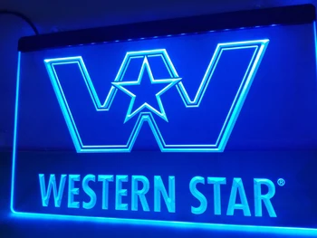 LG015 - Western Star Logo Služby NOVÉ LED, Neónové Svetlo, Prihláste domova remeslá