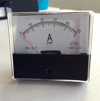 Analógový ukazovateľ Amp Panel Meter Aktuálne Ammeter DC 0-50A 50A doprava zadarmo