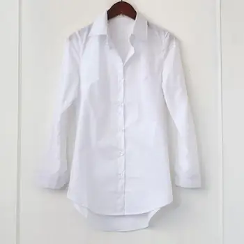 Biely sexy sleepwear žena 2017 na jar a na jeseň bf nightgown long-sleeve tričko stredne dlhé bavlnené tričko