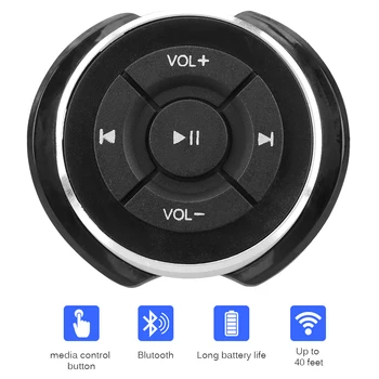 Automatické Elektronické Bezdrôtovú Automobilovú Volant, Diaľkové Ovládanie Moto Bike Bluetooth Hlasitosť Médií Tlačidlo Pre IOS Telefón Android Tablet