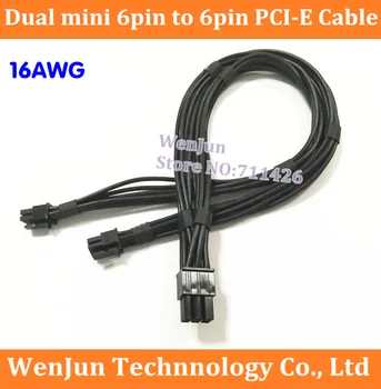 16AWG Vysokej Kvality Dual mini 6Pin na 6Pin PCI-E Karty Video napájací kábel pre G5/ mac pro MA970 A1186 A1289