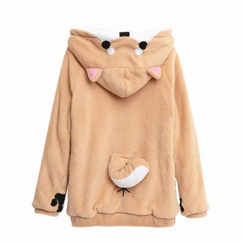 Japonský Shiba Inu Husky Psa Cartoon Hoodie Roztomilý Kabát Pulóver Kapucňou pre Priateľku Milenci A66