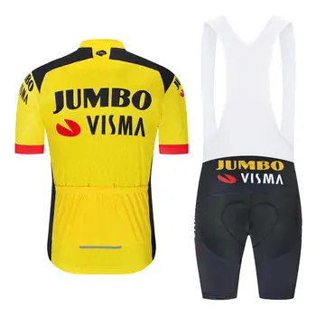 JUMBO VISMA 2020 Noví ľudia, Cyklistika Dres Pro Požičovňa Tím Cyklistické Oblečenie Letné Cyklistické Nastaviť Maillot Rukávy Ohrievačov Celý Oblek