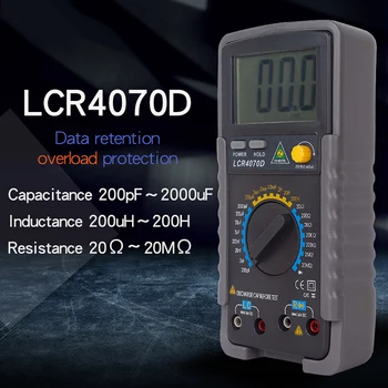 HONEYTEK LCR4070D LCR Meter Digitálne Indukčnosť Kapacita Odpor Meter Kondenzátor Checker indukčnosť meranie Meter