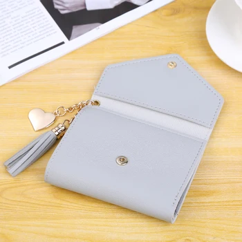 Nové dámy kabelku, dámske krátke štýl, tri-fold strapec prívesok, veľká-kapacita peňaženku, kartu taška, zmena kabelku.
