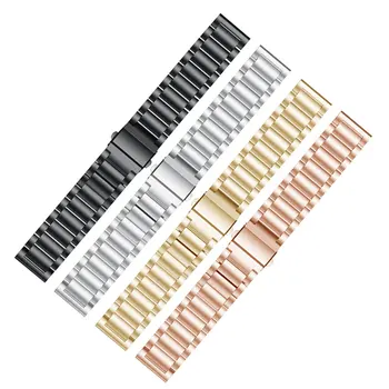 Z nehrdzavejúcej ocele watchband 20 mm 22 mm čierna zlatá strieborná ružové zlato náramok Nahradenie kovových pásov pre Samsung Výstroj Šport S2 S3