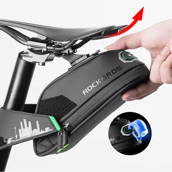 ROCKBROS Rainproof Cyklistické tašky Shockproof na Bicykli Sedlo Taška Pre Refletive Zadné Veľké Capatity Sedlovka MTB Bike Taška na Príslušenstvo