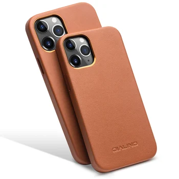 QIALINO Originálne Kožené puzdro pre iPhone 12 Pro Max Ultra Tenké Zadný Kryt pre iPhone 12 Mini