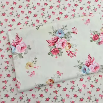 Bavlna pastoračnej BÉŽOVÁ poeny kvetinový keper tkaniny pre DIY deti bábika postieľky obliečky vankúš šaty handwork patchwork handričkou