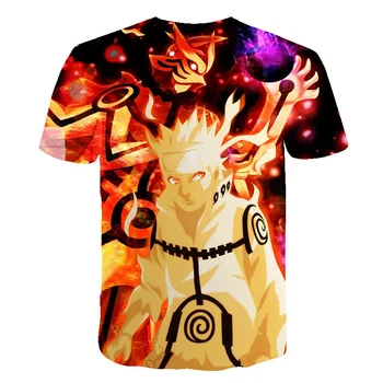 3D Tlač Pohode Naruto Tlač Vzor T-shirt Muži Ženy Bežné Elegantné Topy Módne Letné Nový Krátky Rukáv Topy T-shirt