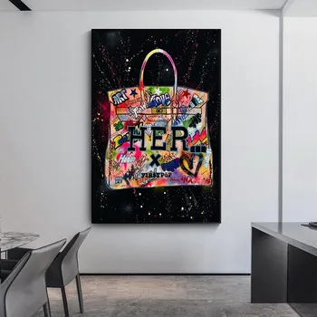 Moderné Módne Birkin bag Dekorácie Plátno Tlačiť Maľovanie Plagátu Umeleckých obrazov na Stenu pre Obývacia Izba Domova