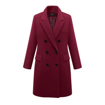 2020 Vlna Zmesi Kabát Ženy Jeseň Zima Dlhý Elegantný Kabát Ženy Voľné Teplé Dlhý Rukáv Vlnené Kabát Manteau Femme Plus Veľkosť