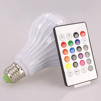 Inteligentný Hudobný Žiarovka Led Farebné Reproduktor Žiarovka E27 Bezdrôtové Diaľkové Ovládanie Audio Žiarovka 12W 220V RGB Svetelný zdroj Svetla, Prehrávač Hudby