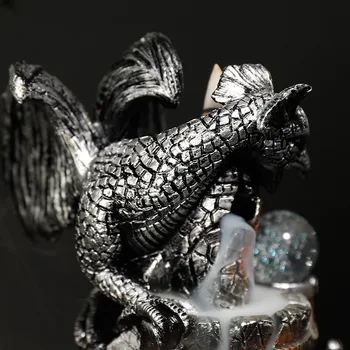 LED Živice Dragon Spätnou Kadidlo Horák Držiteľ Aromaterapia Pece Vodopád Kadidlo Horák Domova Umenie, Remeslá Dekorácie