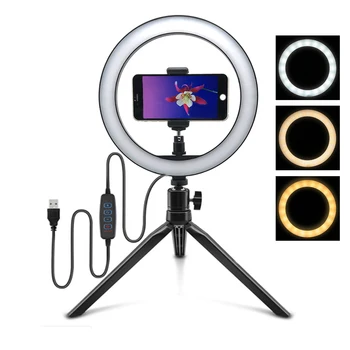 Fotografie, Video Svetlo, USB Krúžok Lampa 10 inch Stmievateľné LED Selfie Krúžok Svetlo s Držiaka Telefónu Tabuľka Statívy pre Tik klop make-up