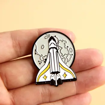Posledný z Nás Odznak Raketovú Loď Batoh Brošňa Smalt Pin Preklopke Kolíky Brošňa