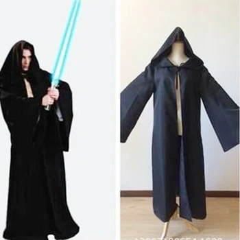 Dospelých Mužov Darth-Vader-Kostým na Halloween Star Wars Jedi Župan s Kapucňou Plášť Cape Kostým