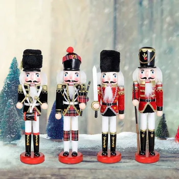 Vianočné Drevené Remesiel 30 CM baletu luskáčik Vojak Tvar Bábkové Vianočný Darček Dekorácie