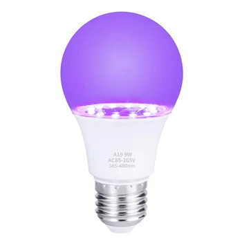 A19 E27 UV Blacklight Žiarovka 9W UV LED Žiarovky, svetlá Fialová Výzdoba pre Blacklight Strana Tela, Farby Fluorescenčné Plagát Neónové Žiara D30
